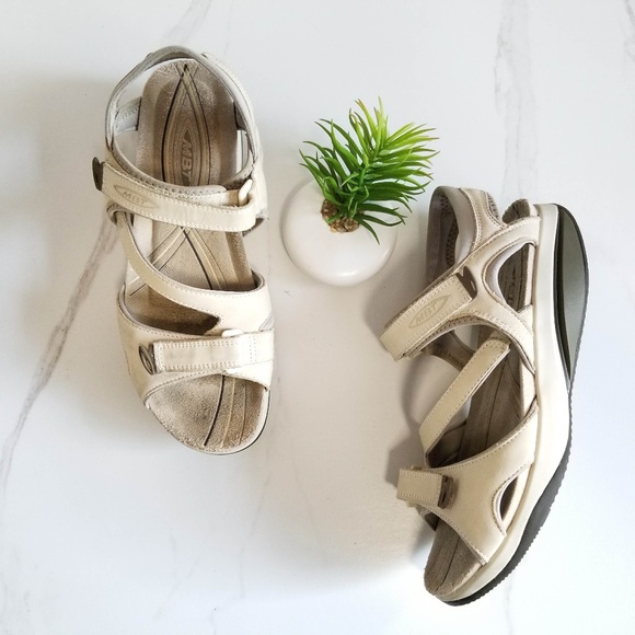 beige walking sandals